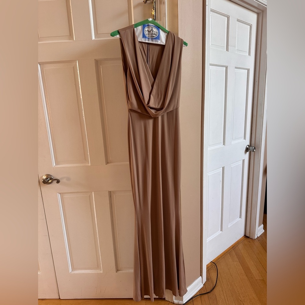 Nookie Tan maxi dress with cowl neck